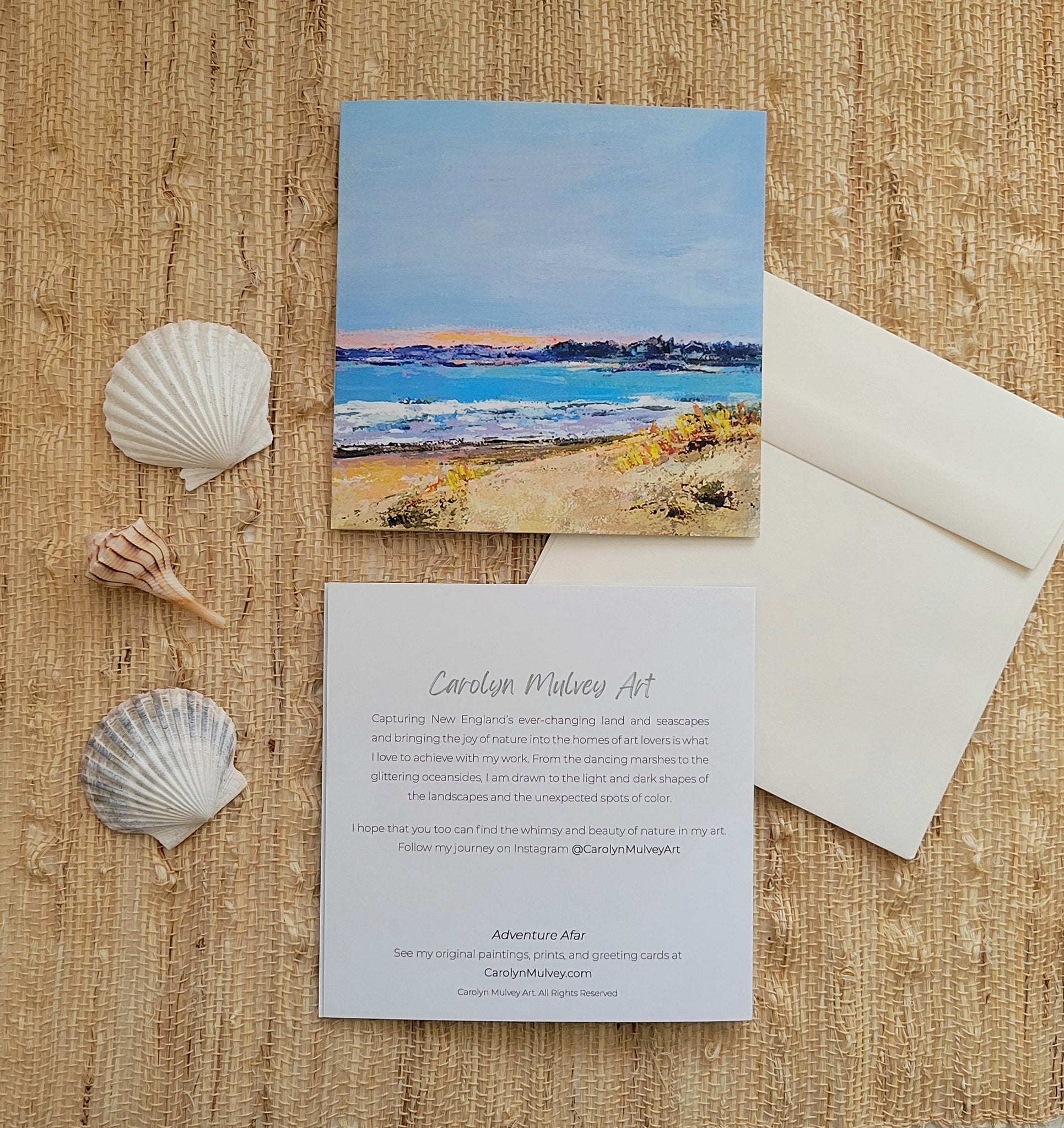 Orange Glow ~ "Beach Buddies Collection" ~ 5x5" Notecard