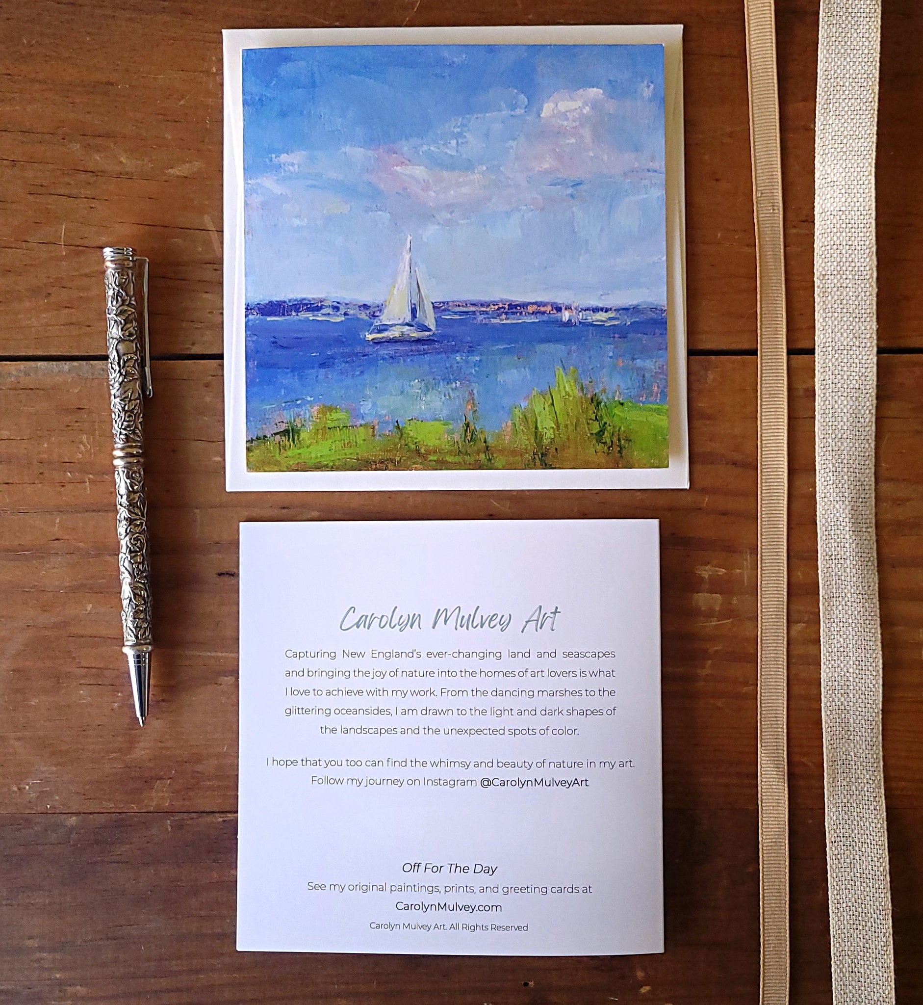 Off For The Day ~ "Set Sail Collection" ~ 5x5" Notecard