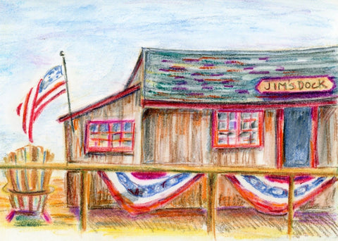Jim's Dock- Red, White and Blue